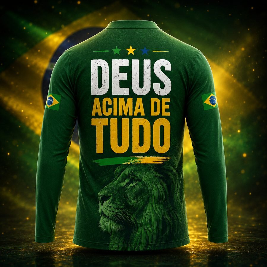 Costura e acabamento da Camisa Sou Patriota